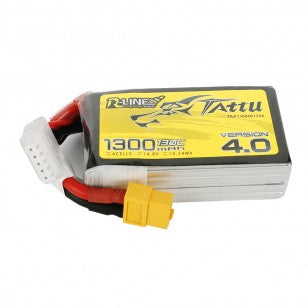 Tattu R-Line 1300mAh 14.8V 130C 4S1P Lipo with XT60 V4