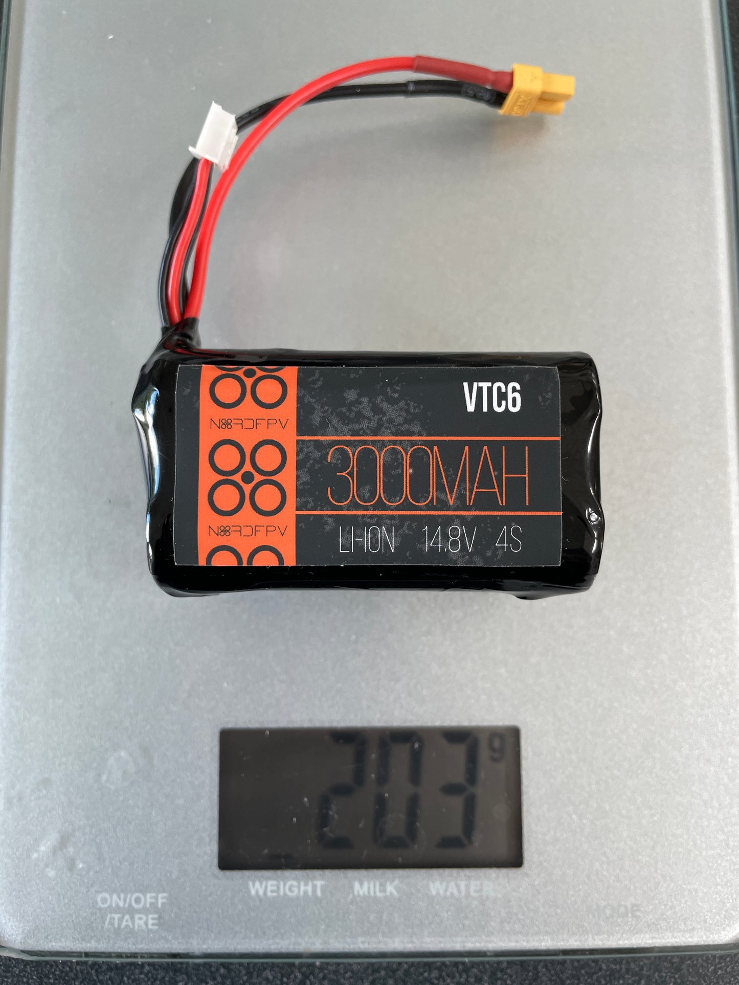 Nordfpv VTC6 18650 4S1P 3000mAh Li-ion battery (XT60)