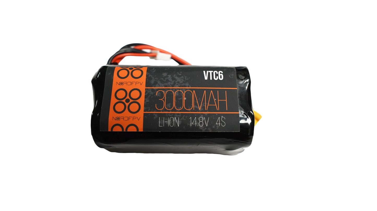 Nordfpv VTC6 18650 4S1P 3000mAh Li-ion battery (XT60)