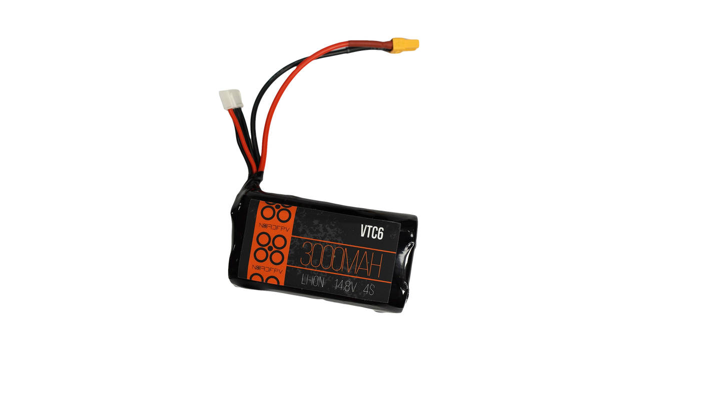 Nordfpv VTC6 18650 4S1P 3000mAh Li-ion battery (XT60)