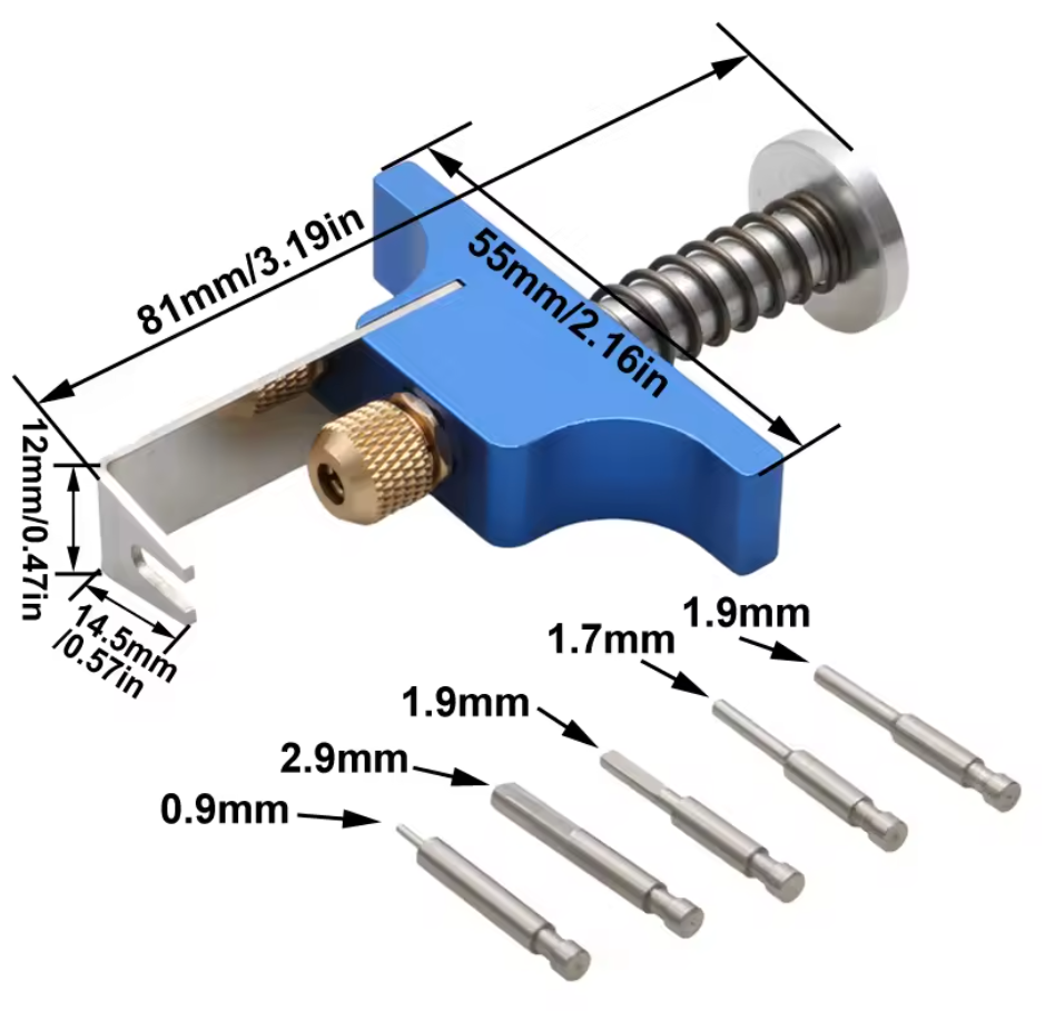 Prop Remover Aluminum Tool with Replacement Ejector Pins