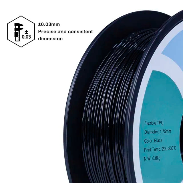 ZIRO Flexible TPU 95A Filament - 800g, 1.75mm