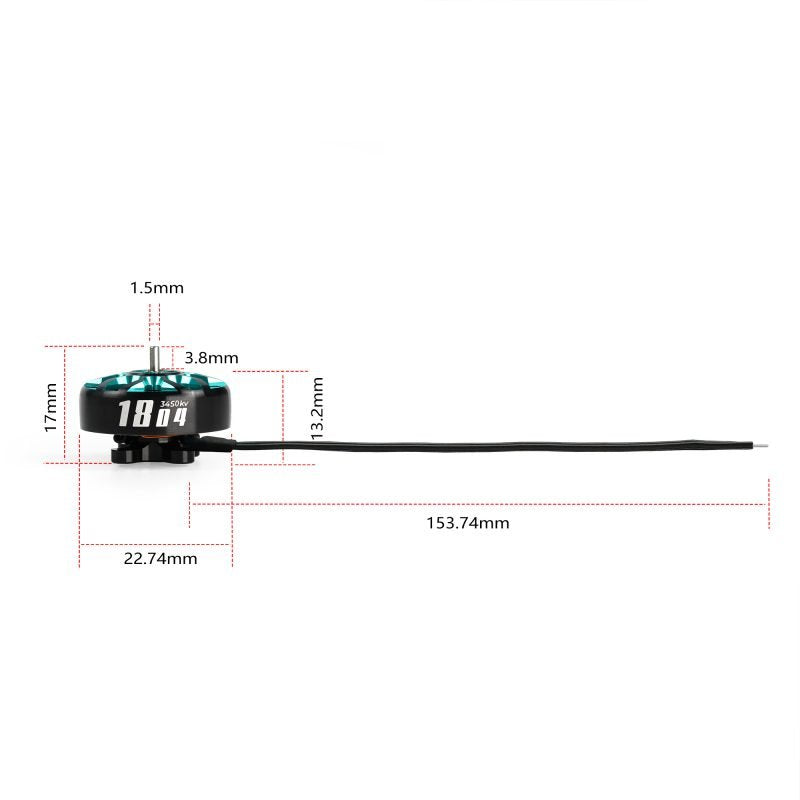GEPRC SPEEDX2 1804 2450KV Motor (Black)