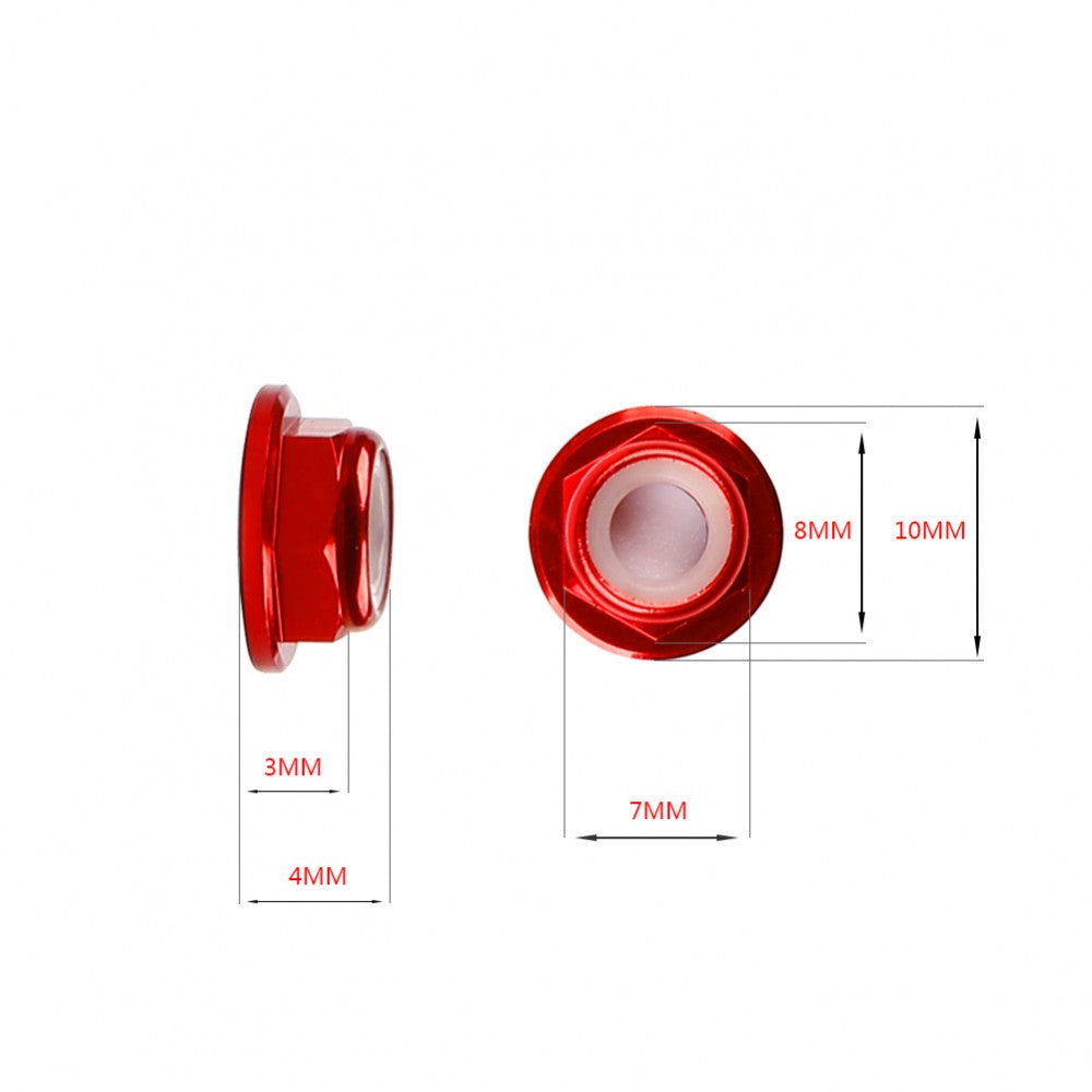 M5 Flanged Nylon Insert Lock Nuts CW (4 PCS)