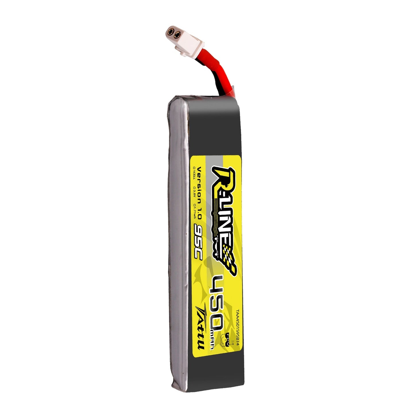 Tattu R-Line 450mAh 3.8V 1S1P 95C BT2.0 Lipo Battery (4pcs)