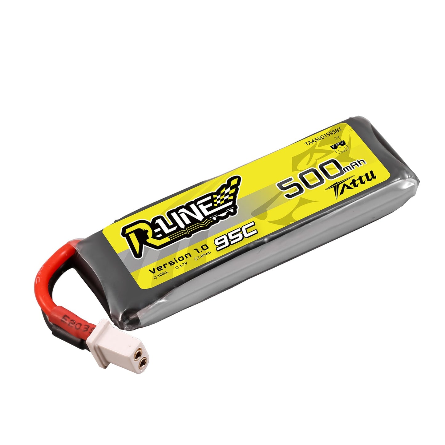 Tattu R-Line 500mAh 3.7V 1S1P 95C Lipo with BT2.0