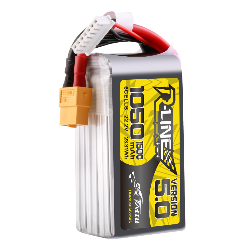 Tattu R-Line 1050mAh 150C 22.2V 6S1P Lipo XT60