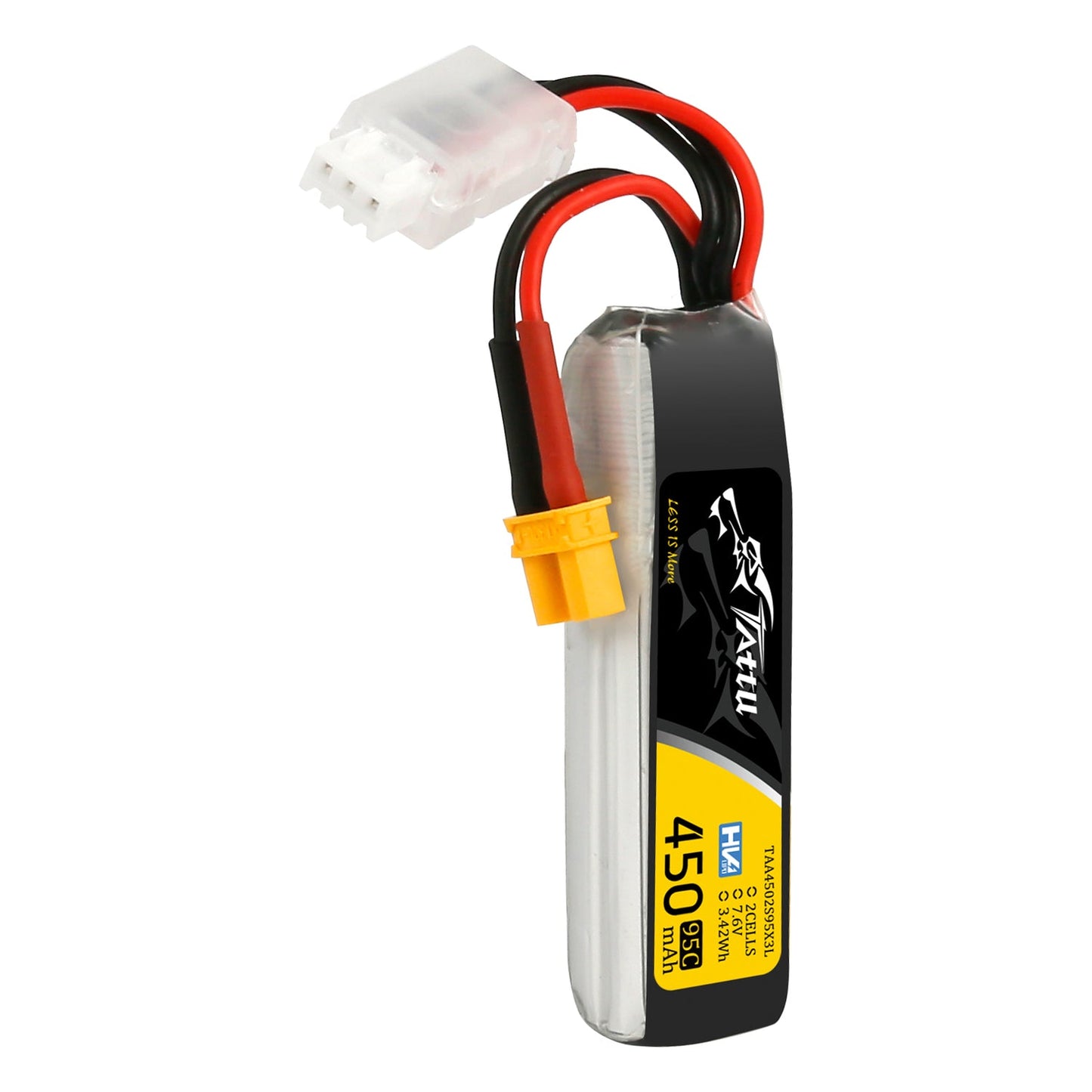 Tattu 450mAh 2S 95C 7.6V HV Lipo with XT30 Long