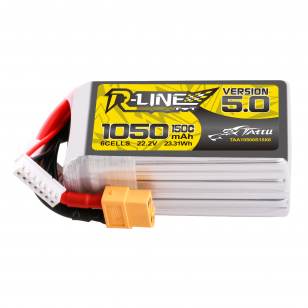 Tattu R-Line 1050mAh 150C 22.2V 6S1P Lipo XT60