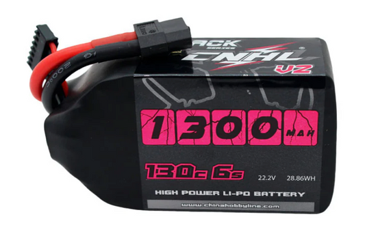 LiPo 1300mAh 6S 22.2V 100C Black Series V2 Battery (CNHL)