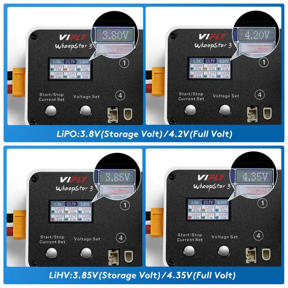 VIFLY WhoopStor V3 6-Port 1S Battery Charger and Discharger - LiHV/LiPo