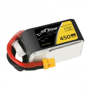 TATTU 450mAh 14.8V 75C 4S1P Lipo Battery Pack with XT30 plug