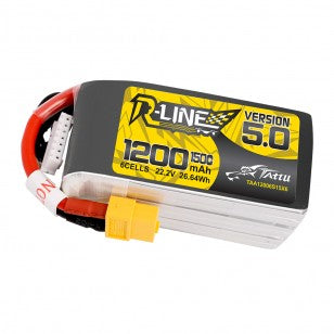 Tattu R-Line Version 5.0 1200mAh 22.2V 150C 6S1P Lipo Battery XT60