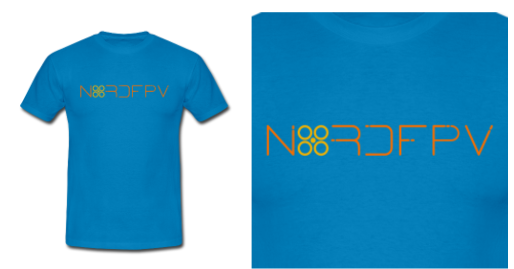 Nordfpv t-shirt Logo (Light Blue)