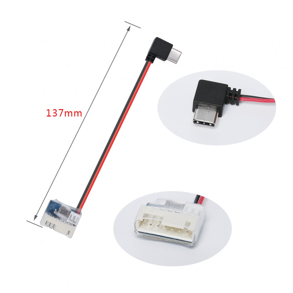 Type C to 5V 90° Balance Power Cable for GoPro/6/7/8/9/10/11)