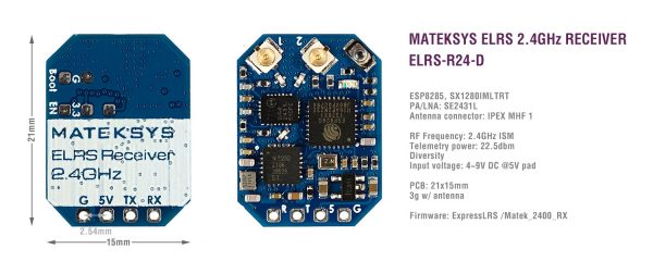 Matek 2.4GHz R24-D ELRS Diversity Receiver
