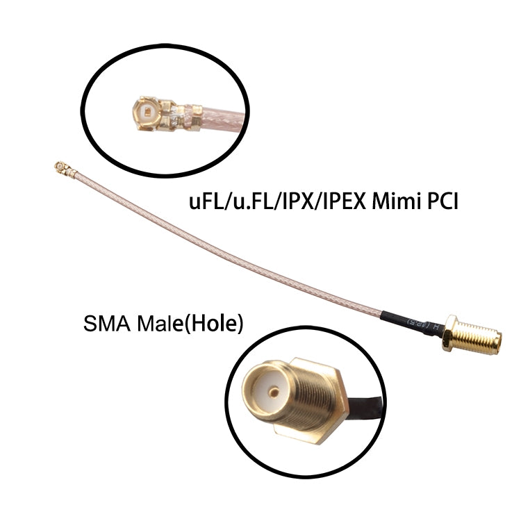 Pigtail SMA-uFL Female to uFL/u.FL/IPX/IPEX Extension Cable